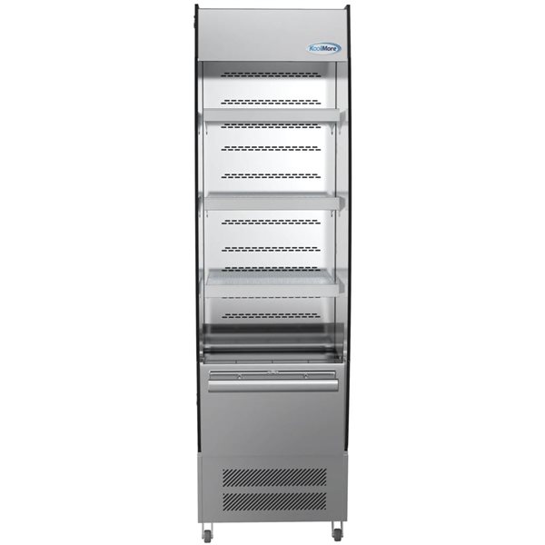 Koolmore 26-in 7.7 ft³ Open Air Grab and Go Refrigerator - Stainless Steel