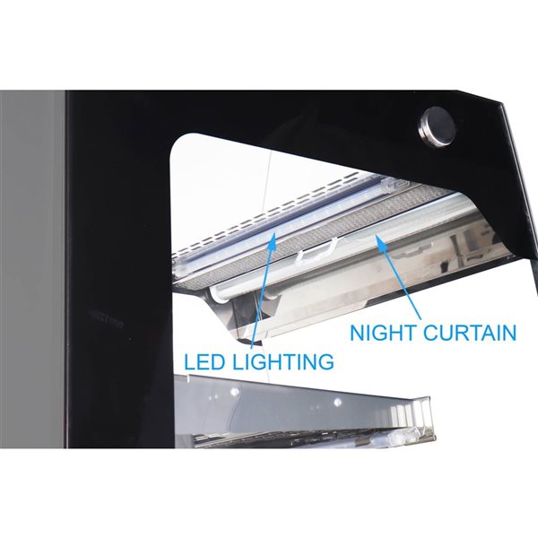 Koolmore 26-in 7.7 ft³ Open Air Grab and Go Refrigerator - Stainless Steel