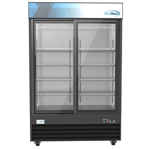 Koolmore 53-in 45 ft³ Two-Door Merchandiser Refrigerator - Stainless Steel