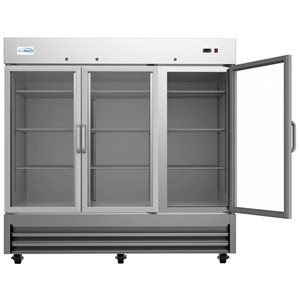 Koolmore 81-in 72 ft³ Three-Door Reach-In Refrigerator - Stainless Steel