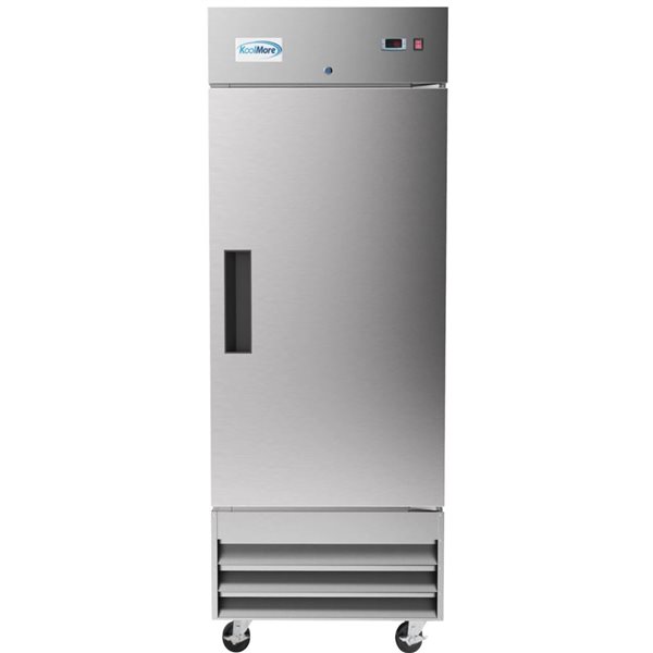 Koolmore 29-in 15.5 ft³ One-Door Reach-In Refrigerator - Stainless Steel