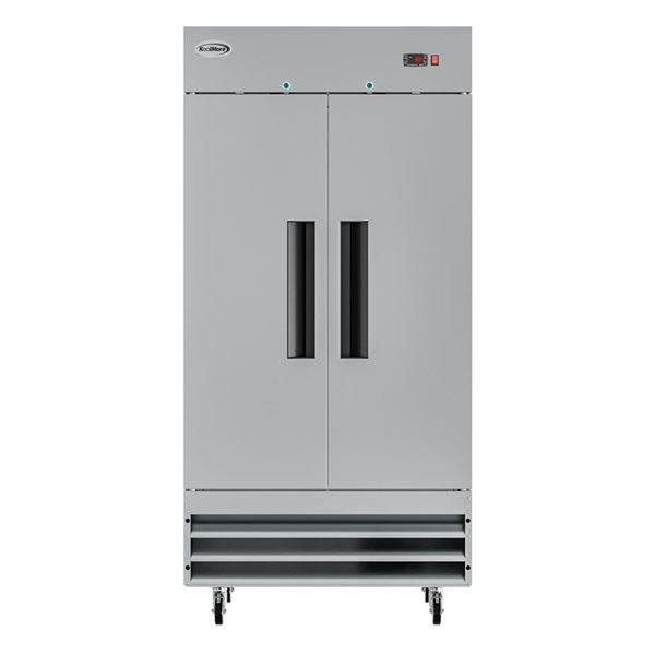 Koolmore 39-in 30 ft³ Commercial Stainless Steel 2-Door Reach-In Refrigerator