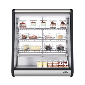 Koolmore 31-in 4-Tier Commercial Countertop Display Refrigerator - Stainless-Steel