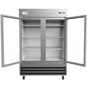 Koolmore 54-in 47 ft³ Two-Door Reach-In Refrigerator - Stainless Steel