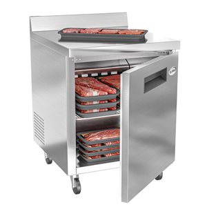 Koolmore 27-in 6.3-ft³ Stainless Steel One-Door Worktop Commercial Freezer - 3.5-in Backsplash (FWT-1D-6C)