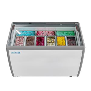 Koolmore 50-in 13-ft³ White Gelato Dipping Cabinet Display Freezer w/ Sliding Glass Door (KM-GDC-49SD)