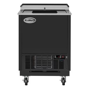 Koolmore 25-in 5-ft³ Black Steel Commercial Glass Froster - ETL Listed (KM-GF25-BK)