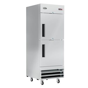 Koolmore 29-in 23 ft³ Commercial Stainless Steel Solid Half Door Reach-In Refrigerator