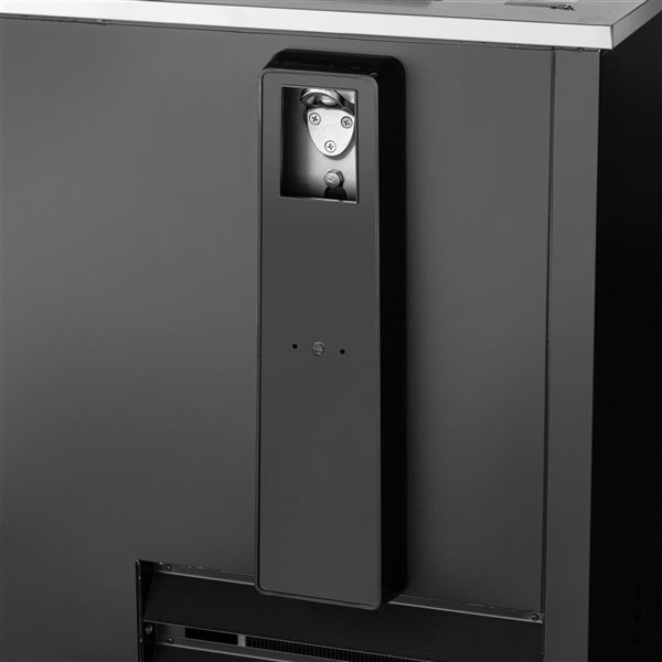 Koolmore 65-in 19-ft³ Black Commercial Bottle Cooler with Built-In Opener - ETL Listed
