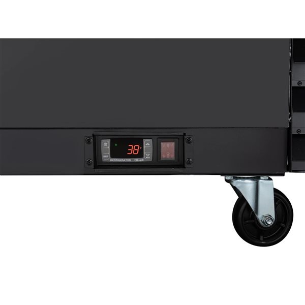 Koolmore 65-in 19-ft³ Black Commercial Bottle Cooler with Built-In Opener - ETL Listed