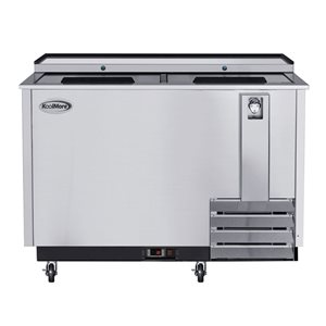 Koolmore 50-in 14-ft³ Stainless Steel Commercial Bottle Cooler with Built-In Opener - ETL Listed