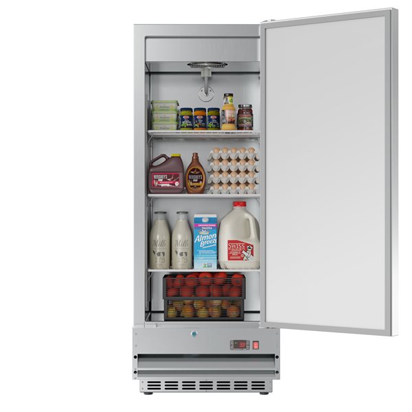 Koolmore 25-in 12 ft³ Commercial Stainless Steel 1-Door Reach-In Refrigerator