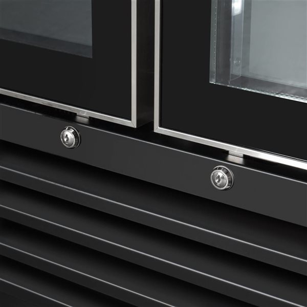 Koolmore 47-in 35 ft³ Two-Door Commercial Display Merchandiser Refrigerator - Sleek Black, ETL Listed