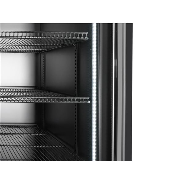 Koolmore 47-in 35 ft³ Two-Door Commercial Display Merchandiser Refrigerator - Sleek Black, ETL Listed