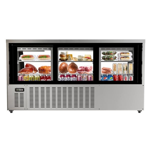 Koolmore 82-in 32 ft³ Deli Display Refrigerator - Stainless Steel