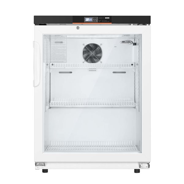 Koolmore 4.5 ft³ White Countertop Medical Pharmacy Refrigerator with Multi-Level Emergency Alarms - UL Listed