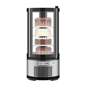 Koolmore 19-in Circular Refrigerated Countertop Bakery Display Case - Stainless Steel