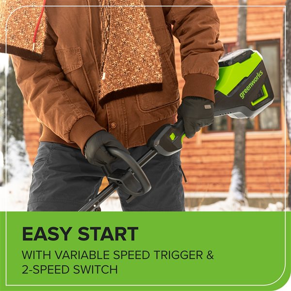 Greenworks 80V 12-in Brushless Snow Shovel w/ Directional Vane