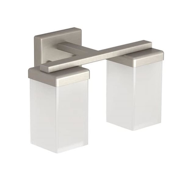 MOEN 90 Degree 10-in W 2-Light Brushed Nickel Transitional Wall Sconce