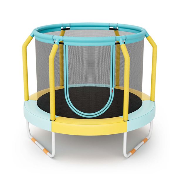 Mini Rona Costway 48-in Mini Trampoline w/ Enclosure Net/Heavy-Duty Metal Frame ...