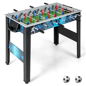 Costway 37.5-in L Foosball Table Game Set w/ 2 Footballs, Smooth Handle and 18 Realistic Players