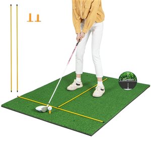 Costway 5 x 4-ft Indoor/Outdoor Artificial Turf Grass Practice Mat - 32-mm