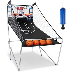 Costway Dual LED Electronic Shot Foldable Basketball Arcade Game w/ 8 Game Modes and 4 Basketballs