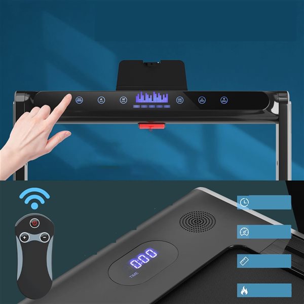 Costway 2.25 HP 2-in-1 Folding Treadmill Jogging Machine w/ Dual LED Display - Silver