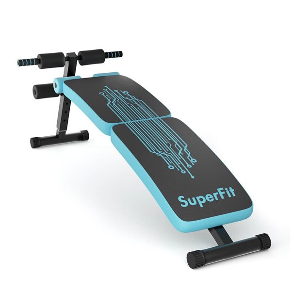 Costway SuperFit Folding Adjustable Weight and Workout Bench - Blue