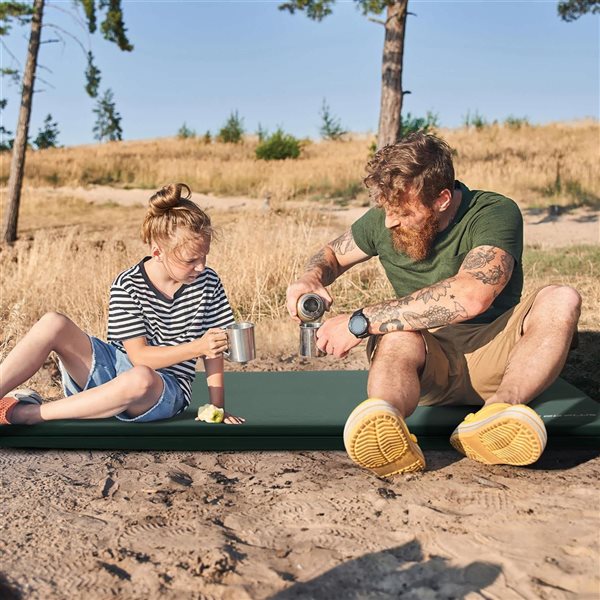 Costway Portable Lightweight Folding Foam Sleeping Cot for Camping - Green
