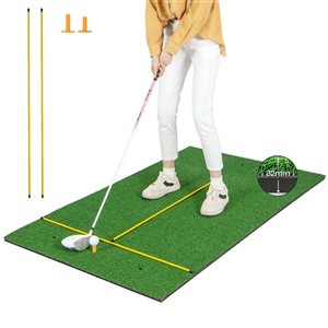 Costway 5 x 3-ft Indoor/Outdoor Artificial Turf Grass Practice Mat - 32-mm