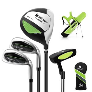 Costway Ultimate Junior Complete Golf Club Set for Kids Ages 8-10 Years Old - Green