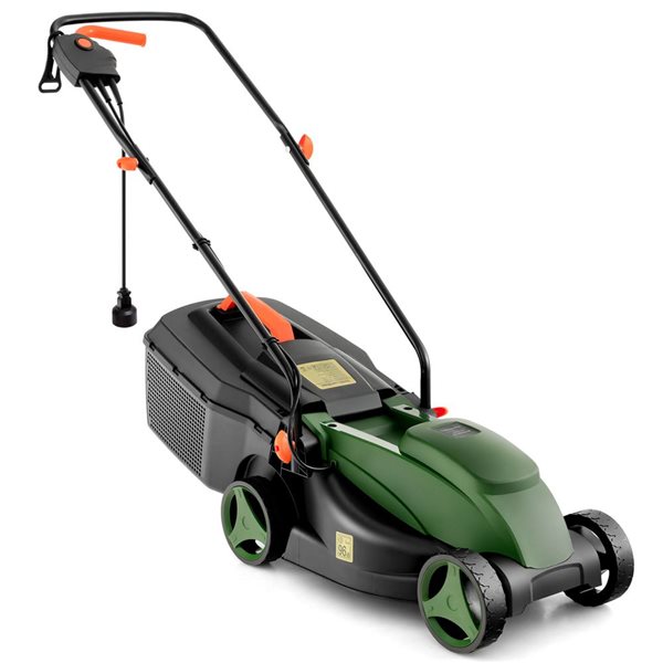 Costway 13-in 10 A Electric Corded Walk-Behind Lawnmower with Collection Box