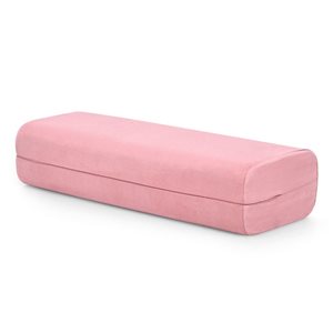 Costway Yoga Bolster Pillow w/ Washable Cover and Carry Handle - Pink