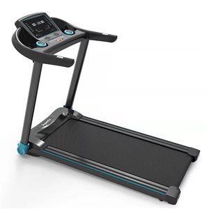 Costway SuperFit 2.25 HP Electric Running Machine Treadmill w/ Speaker and APP Control - Black/Blue