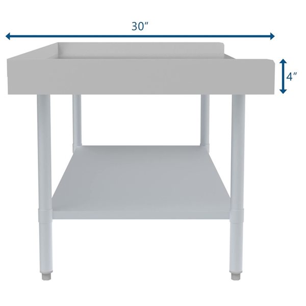 KoolMore 30 x 60-in 16-Gauge Stainless Steel Equipment Stand w/ Galvanized Undershelf