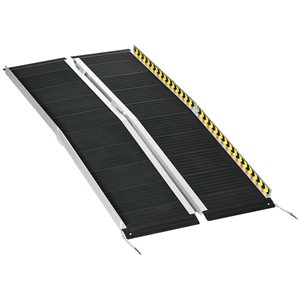 HomCom 5-ft Folding Wheelchair Ramp with Non-Skid Threshold