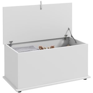 HOMCOM Lift Top Storage Chest with 2 Safety Hinges and Flip-Top Lid