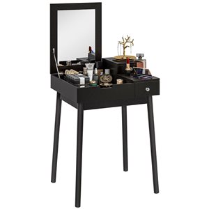 HOMCOM Modern Vanity Desk with Flip-Up Mirror and 2 Drawers