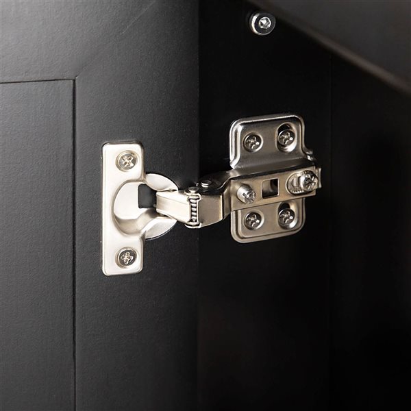 HOMCOM Black MDF Base with Rubberwood Top Rolling Kitchen Island