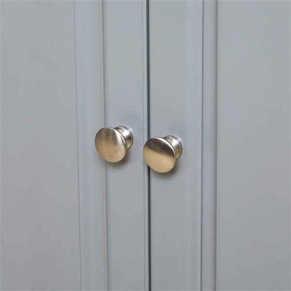 HOMCOM Grey MDF Base with Wood Top Drop Leaf Kitchen Island Cart w/ Storage