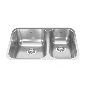 Kindred Reginox 26.88 L x 17.75-in W Undermount Double Bowl Stainless Steel Kitchen Sink