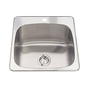 Kindred Steel Queen 20.13 L x 20.56-in W Drop-in Single Bowl 1-Hole Stainless Steel Laundry Sink