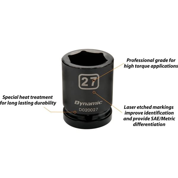 Dynamic Tools 3/4-in Drive 6-Point Metric 41 mm Shallow Impact Socket