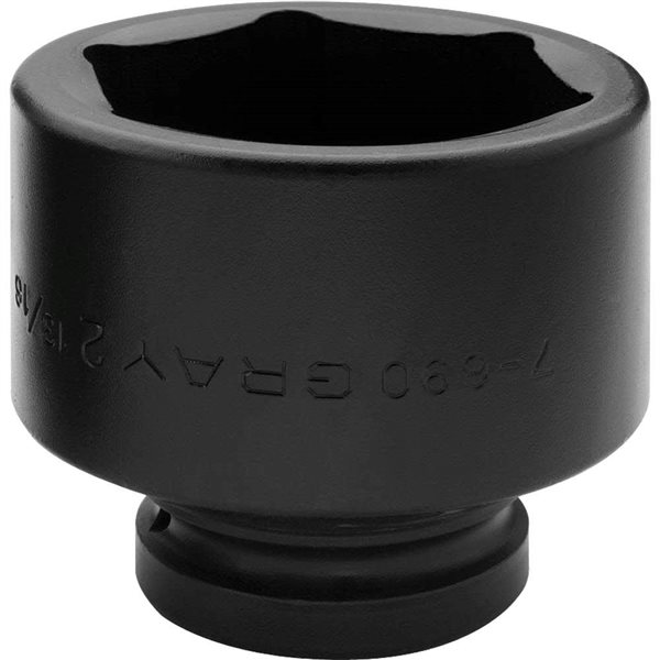 Gray Tools 2-13/16-in x 1-in Drive 6-Point SAE Shallow Impact Socket