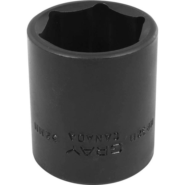 Gray Tools 32 mm x 1/2-in Drive 6-Point Metric Shallow Impact Socket