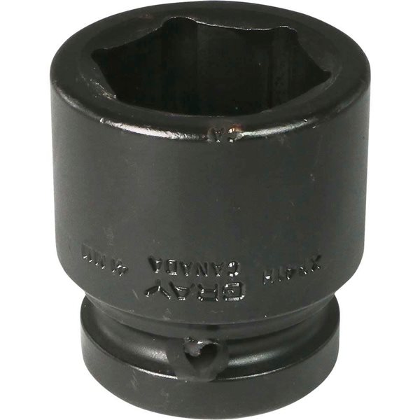 Gray Tools 41 mm x 1-in Drive 6-Point Metric Shallow Impact Socket