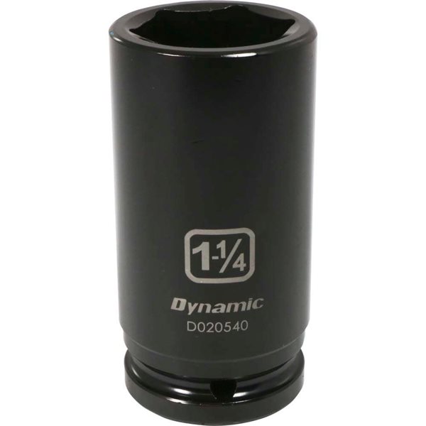 Dynamic Tools 3/4-in Drive 6-Point SAE 1-1/4-in Deep Length Impact Socket