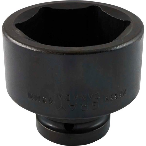 Gray Tools 65 mm x 1-in Drive 6-Point Metric Shallow Impact Socket