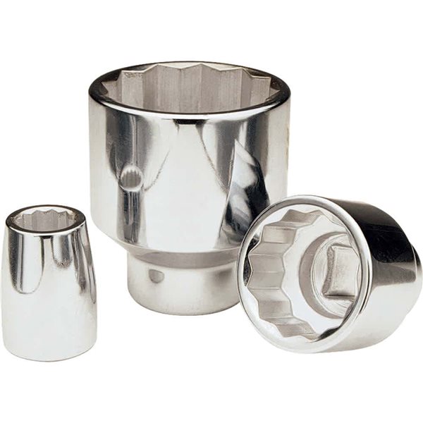 Gray Tools 32 mm x 3/4-in Drive 12-Point Metric Shallow Chrome Finish Socket